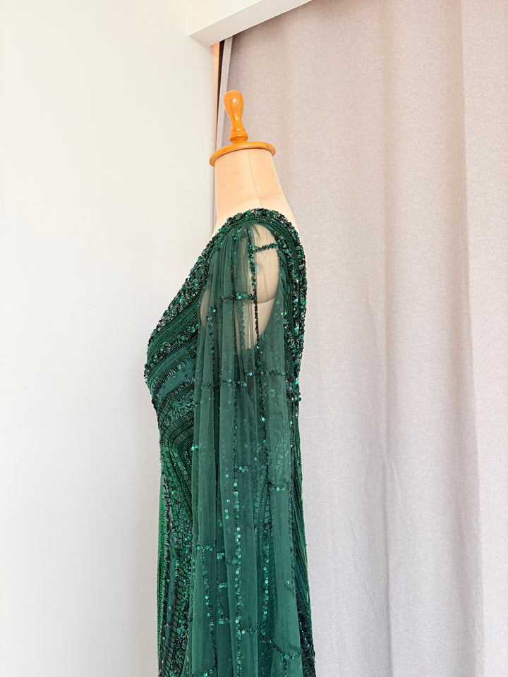 Bhawna Rao Emerald Green Embellished Gown