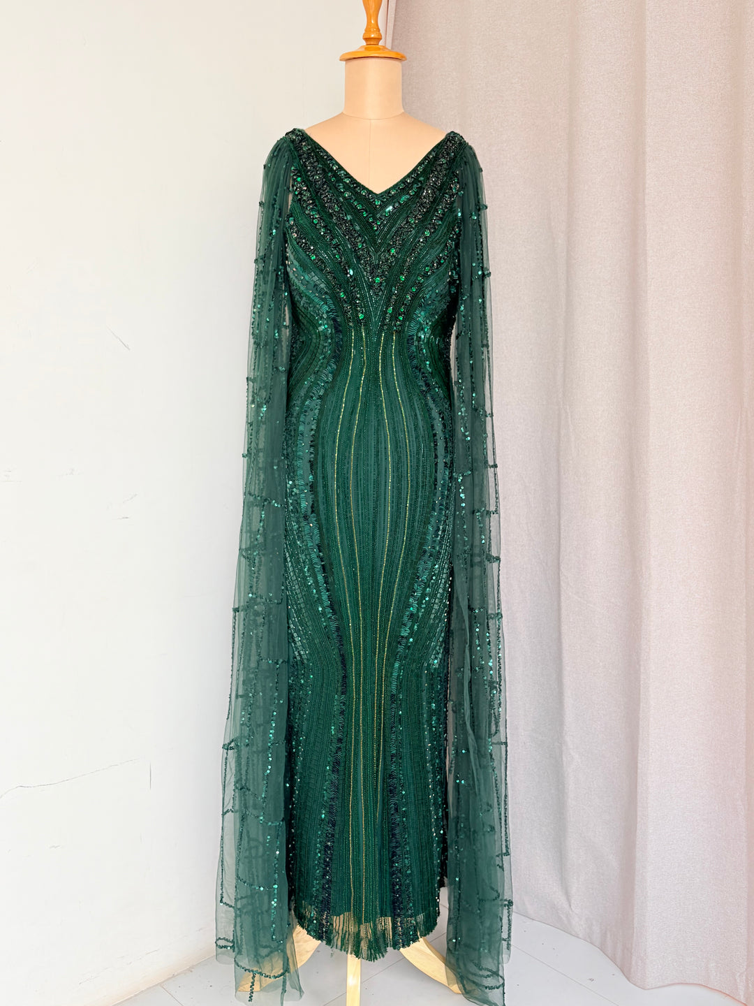 Bhawna Rao Emerald Green Embellished Gown