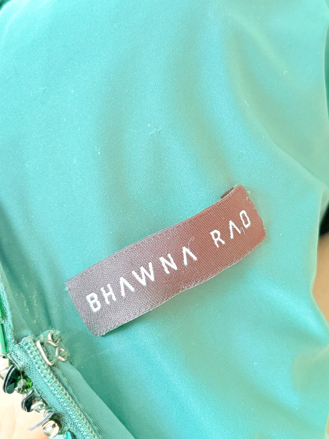 Bhawna Rao Emerald Green Embellished Gown