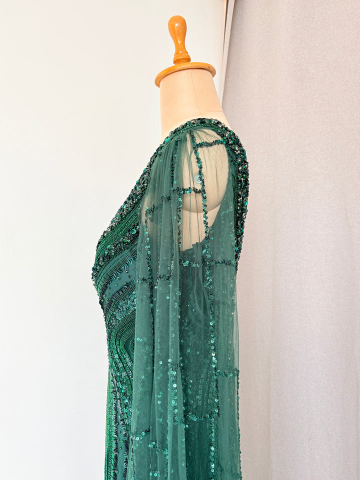 Bhawna Rao Emerald Green Embellished Gown