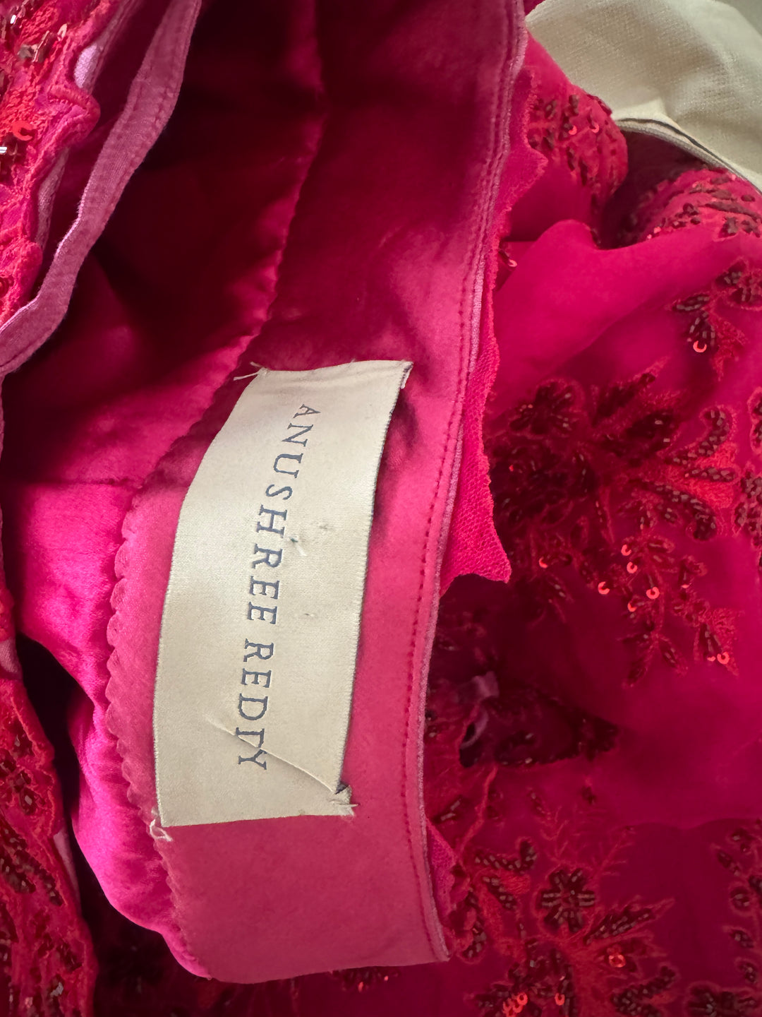 Anushree Reddy Red Lehenga Set