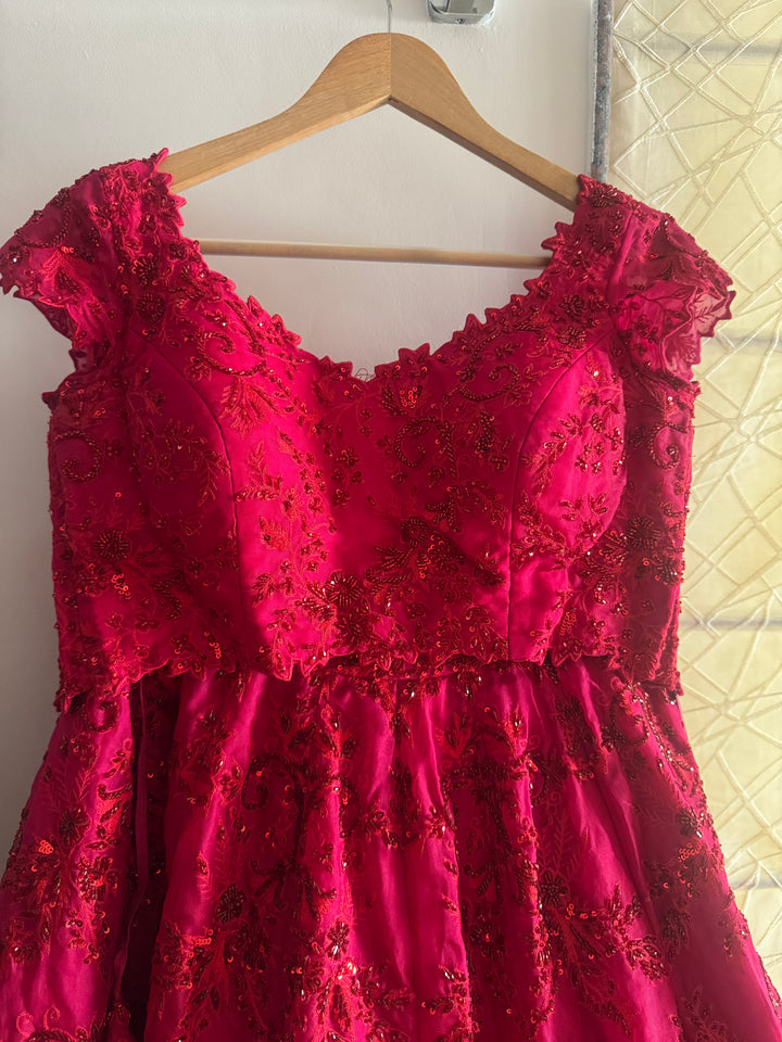 Anushree Reddy Red Lehenga Set