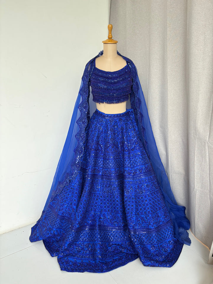 Rianta's Royal Blue Embellished Lehenga Set
