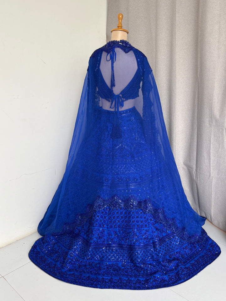 Rianta's Royal Blue Embellished Lehenga Set