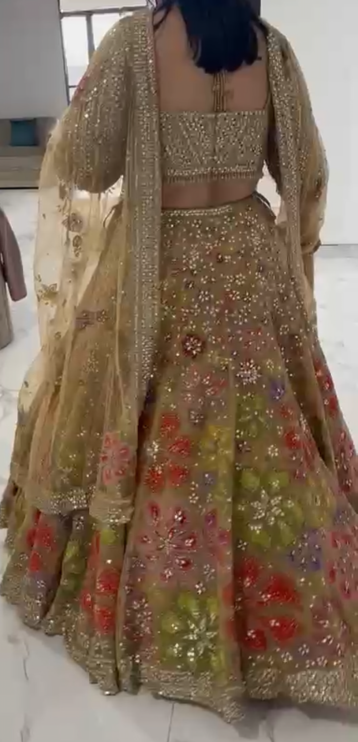 Seema Gujral Embellished Floral Lehenga Set