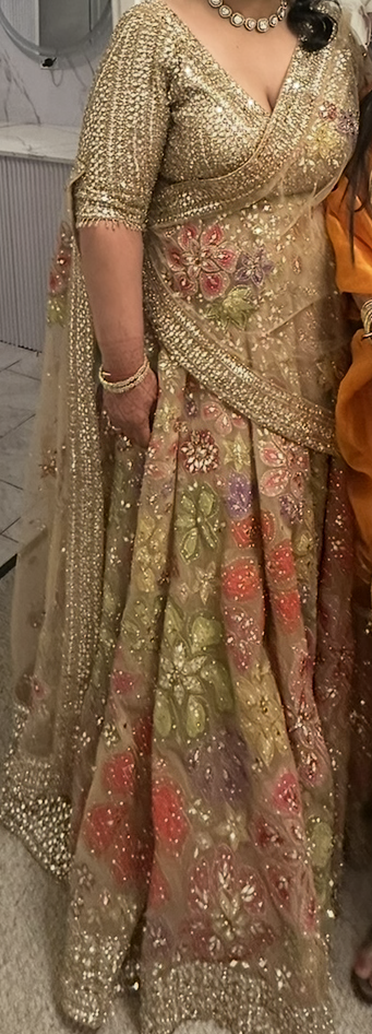 Seema Gujral Embellished Floral Lehenga Set