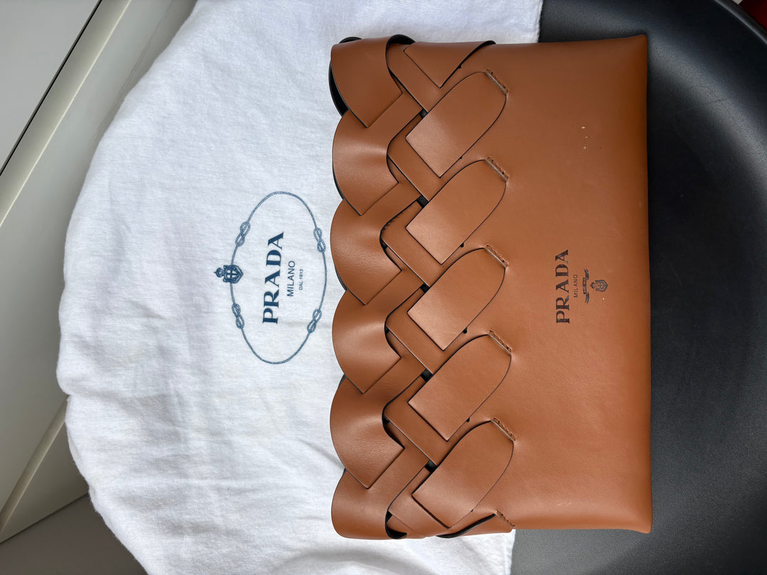 Prada Woven Leather Clutch