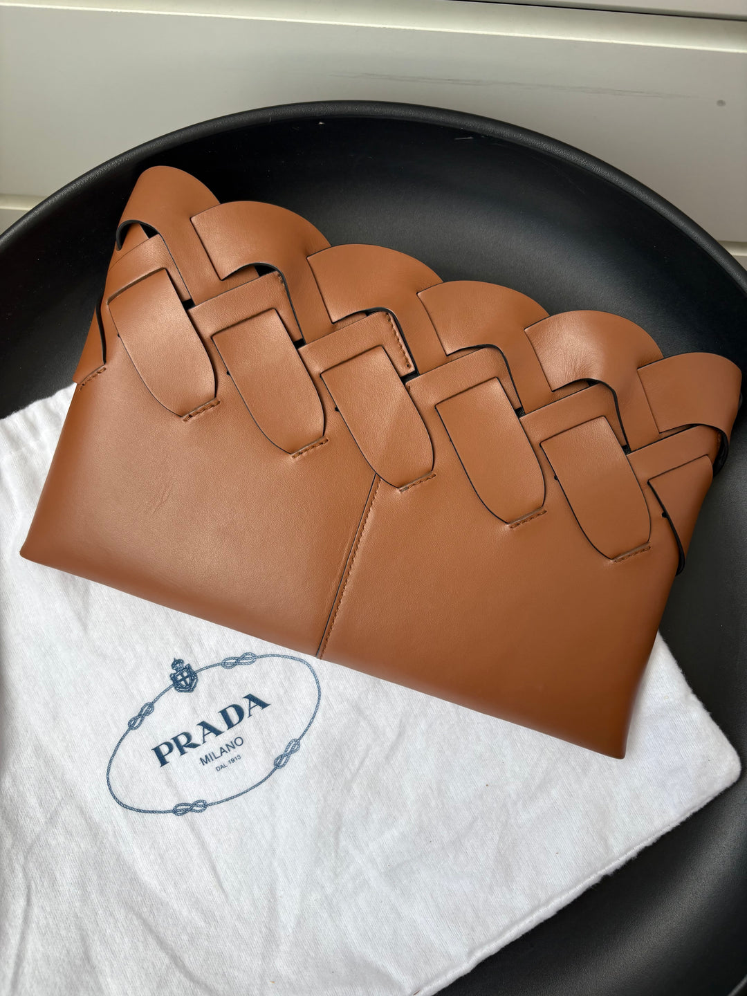 Prada Woven Leather Clutch