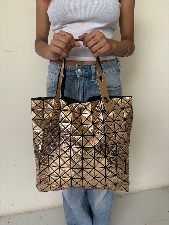 Bao Bao Issey Miyake Prism Metallic Bronze Tote Bag