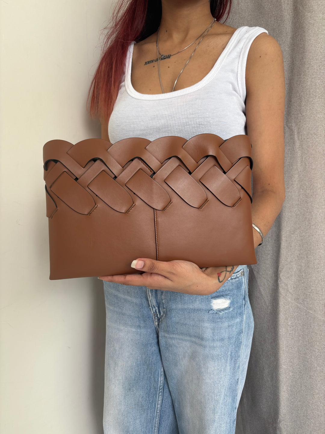 Prada Woven Leather Clutch