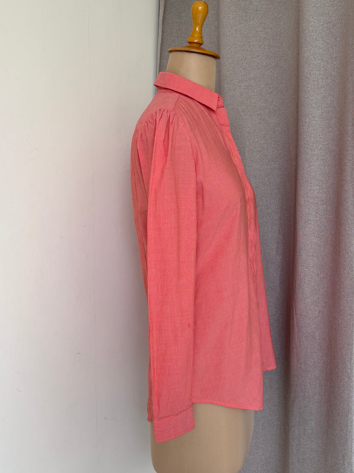 Burberry Pink Striped Cotton Button-Down Shirt