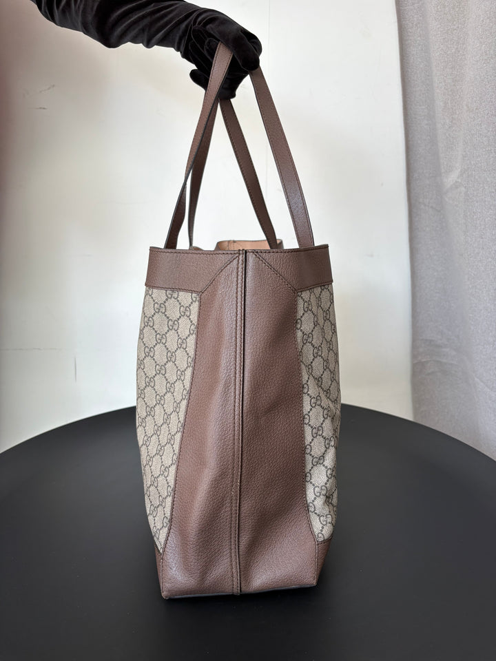 Gucci GG Supreme Canvas and Leather Ophidia Tote