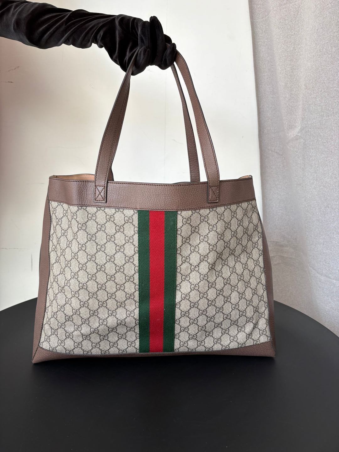 Gucci GG Supreme Canvas and Leather Ophidia Tote