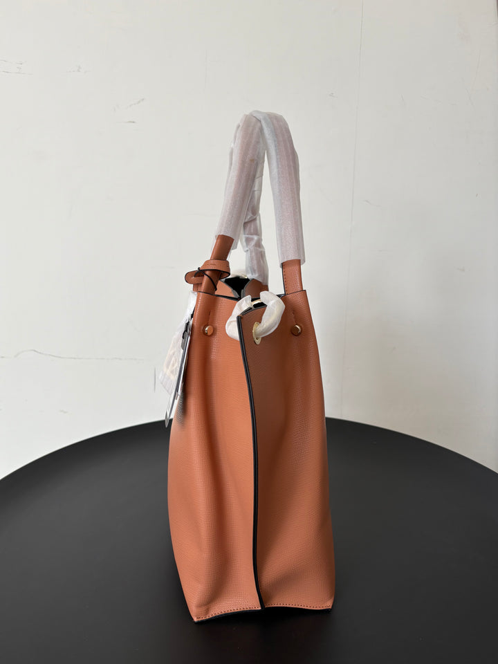 Armani Exchange Logo Embossed Tote Bag