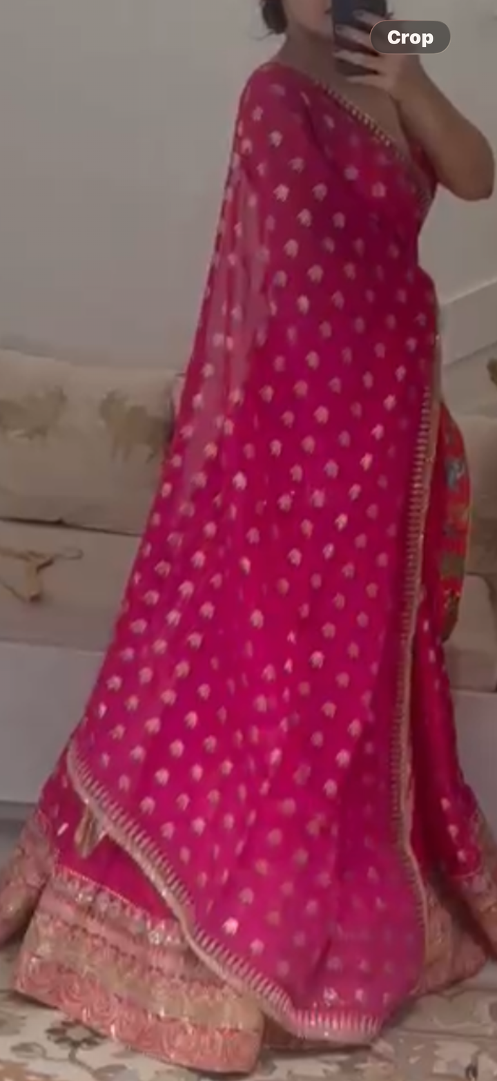 Masaba Gupta Pink Whispering Lily Lehenga Set