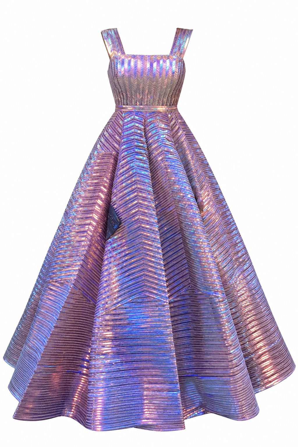 Amit Aggarwal Metallic Pleated Gown
