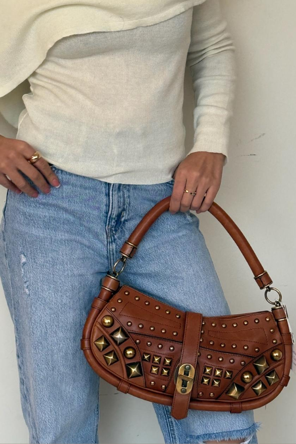 Burberry Vintage Cadet Studded Sling Bag