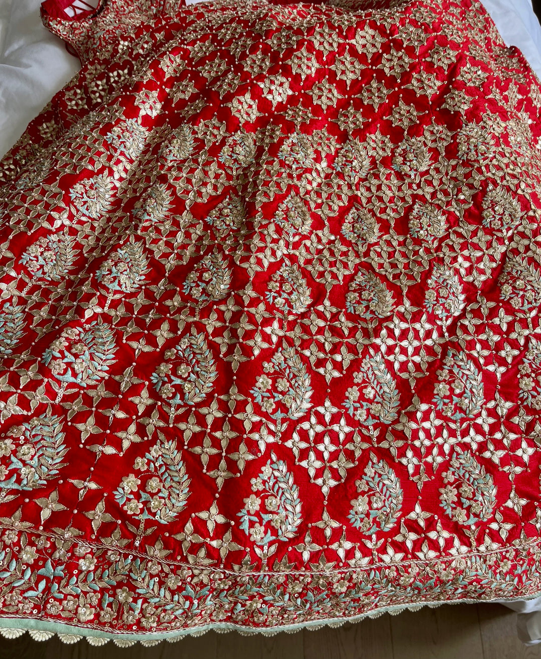 Anita Dongre Red Lehenga Set