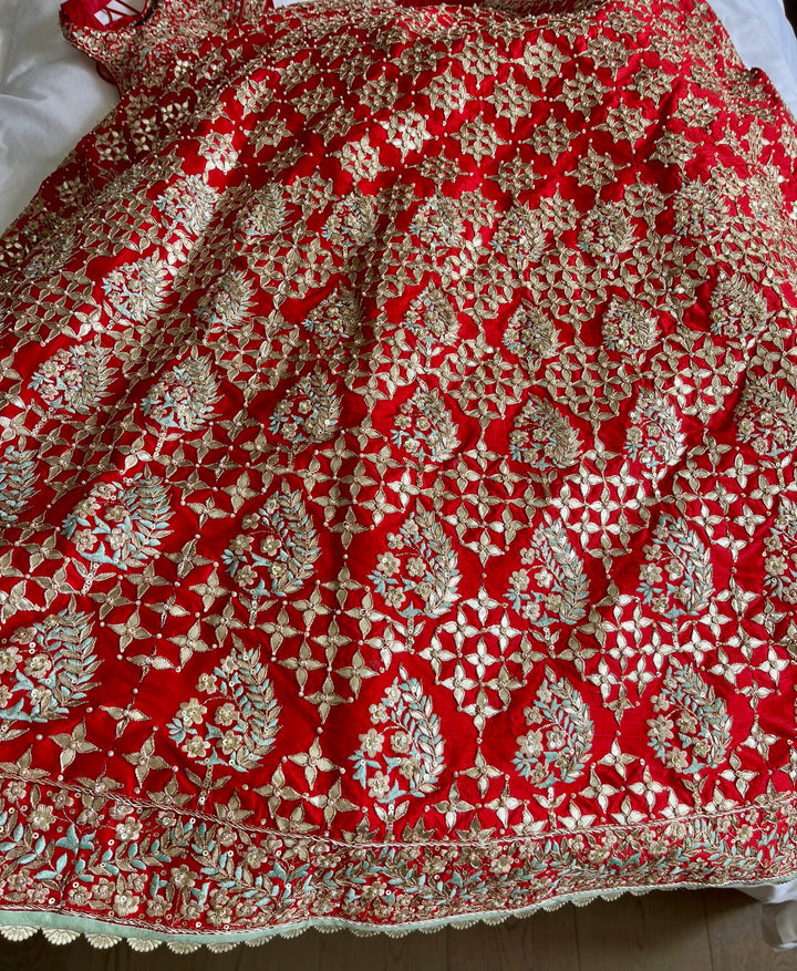 Anita Dongre Red Lehenga Set