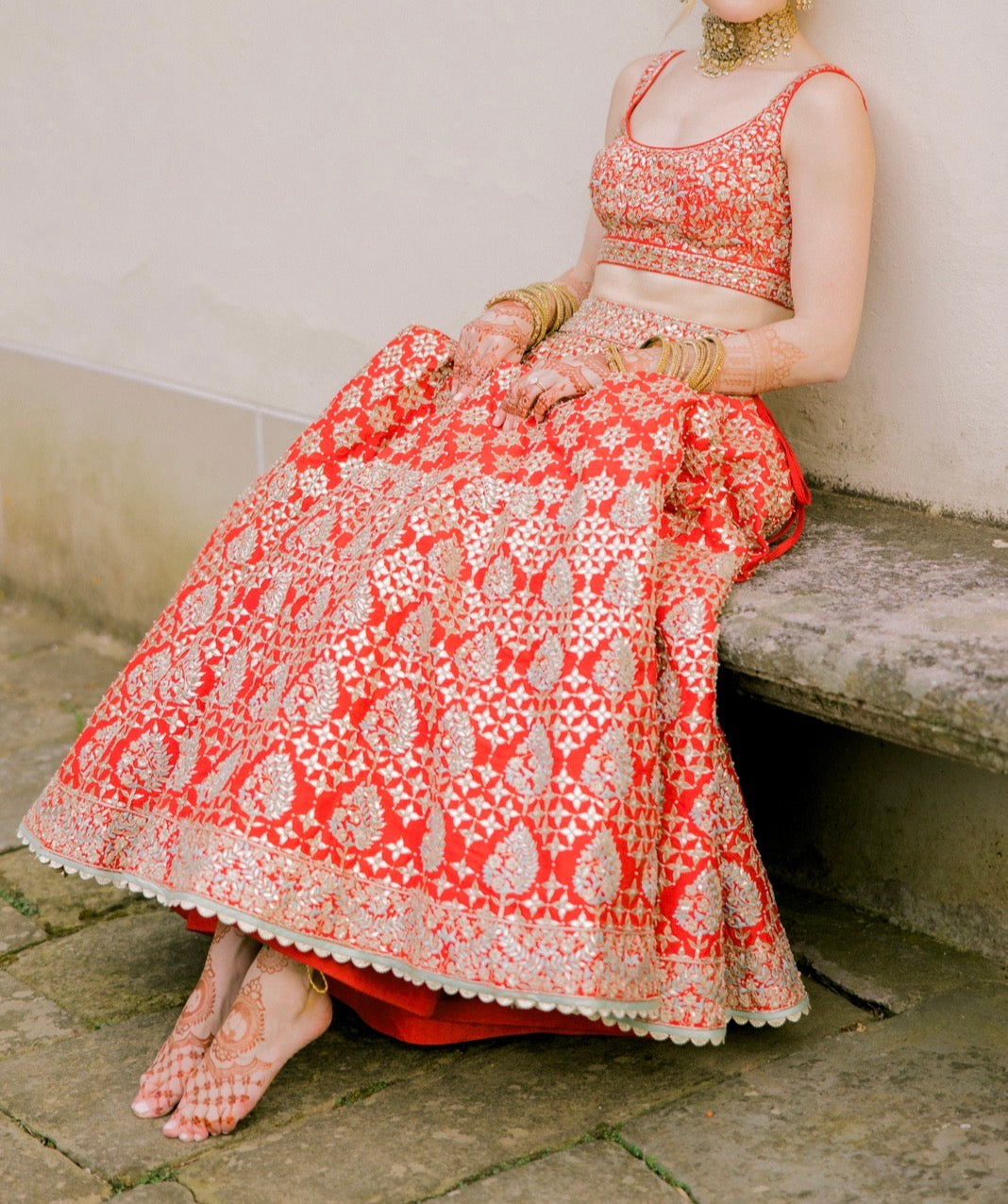 Anita Dongre Red Lehenga Set