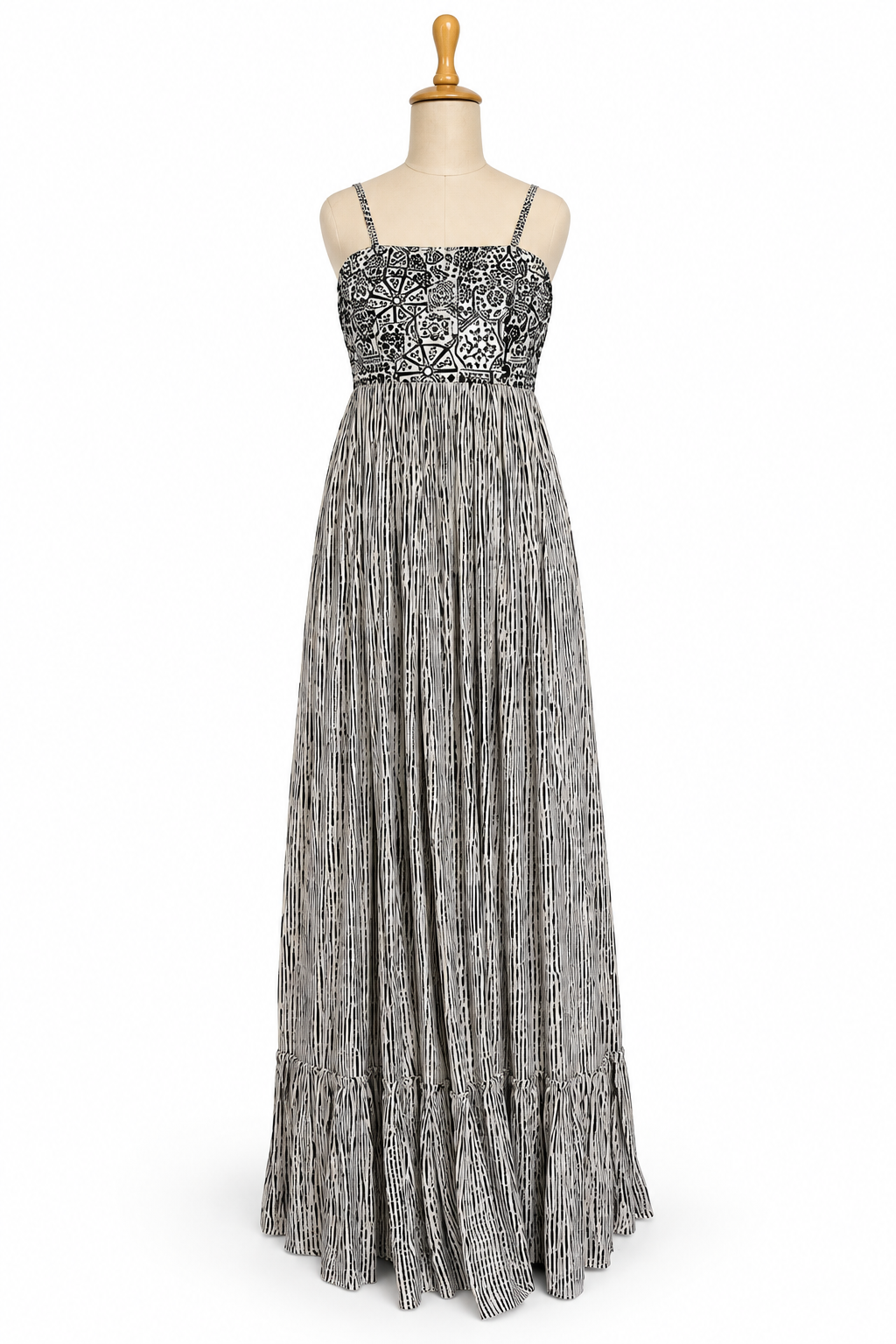 Punit Balana Black & White Printed Maxi Dress
