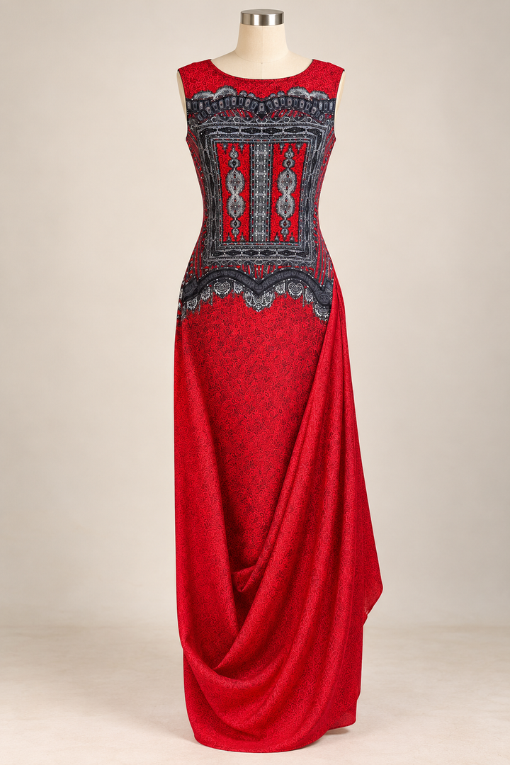 Tarun Tahiliani Printed Scuba Dress
