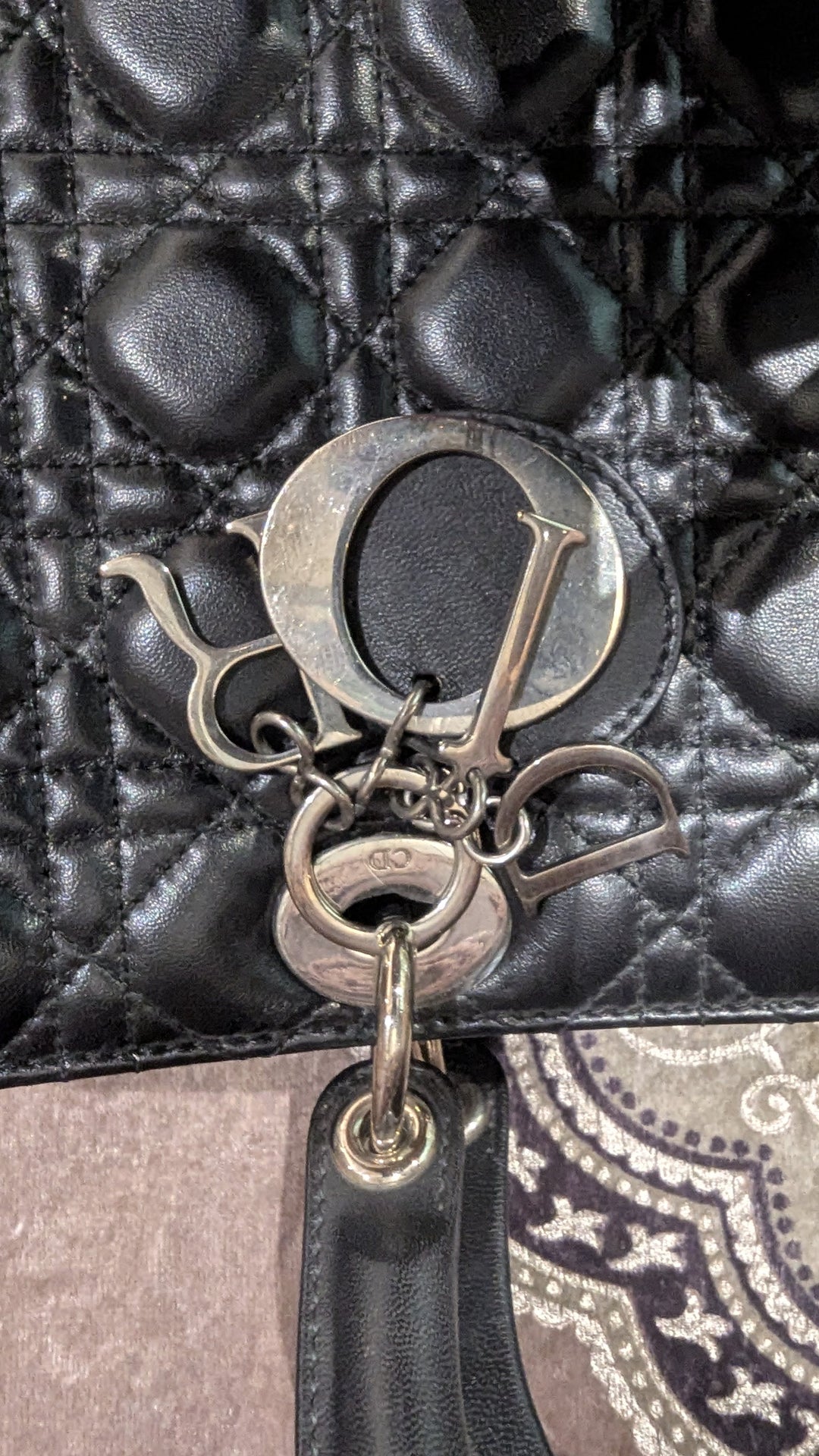 Lady Dior Black Cannage Tote Bag