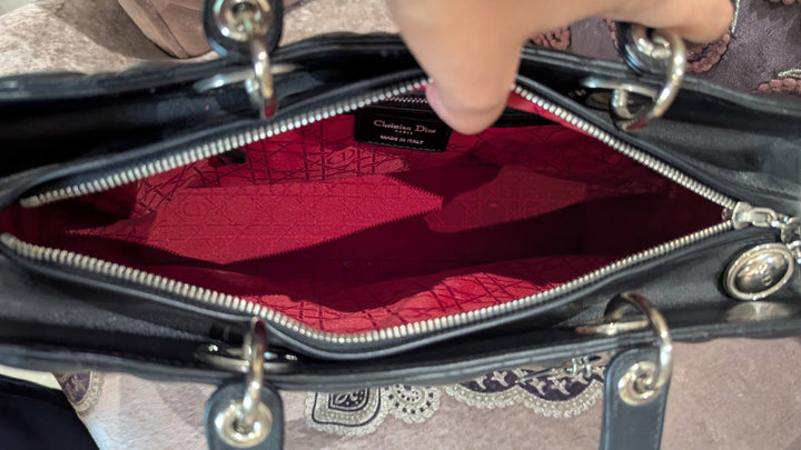 Lady Dior Black Cannage Tote Bag