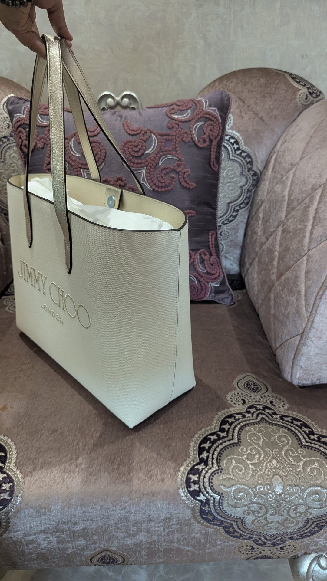 Jimmy Choo Canvas Tote Bag