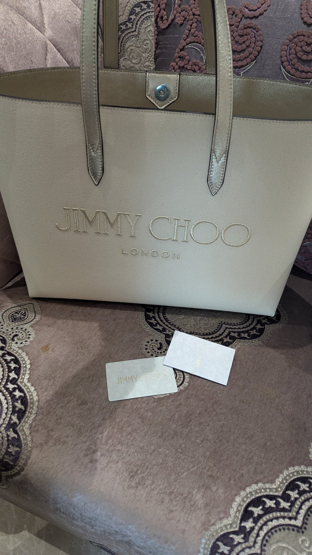 Jimmy Choo Canvas Tote Bag