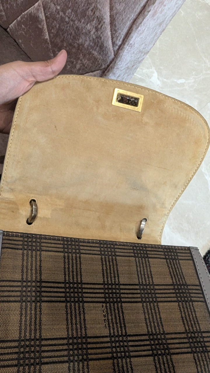 Fendi Multicolor Leather and Python Silvana Top Handle Bag