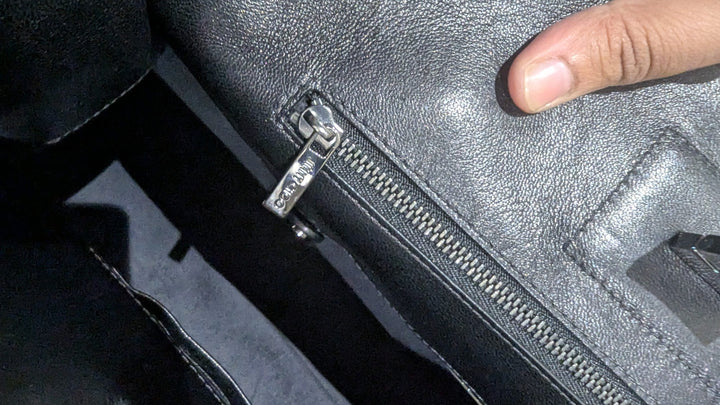 Jimmy Choo Riley Croc Embossed Top Handle Bag