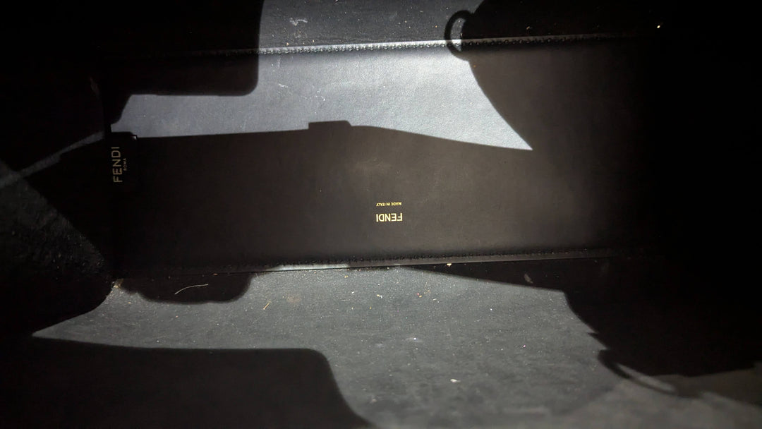 Fendi Sunshine Black leather shopper tote