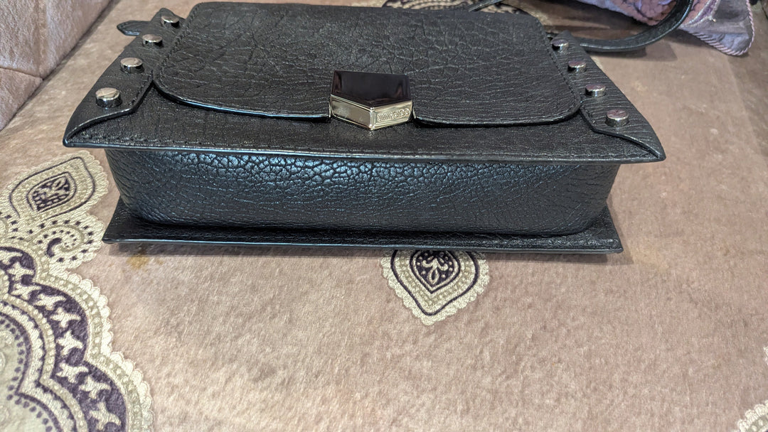 Jimmy Choo Lockett Grainy Leather Shoulder Bag