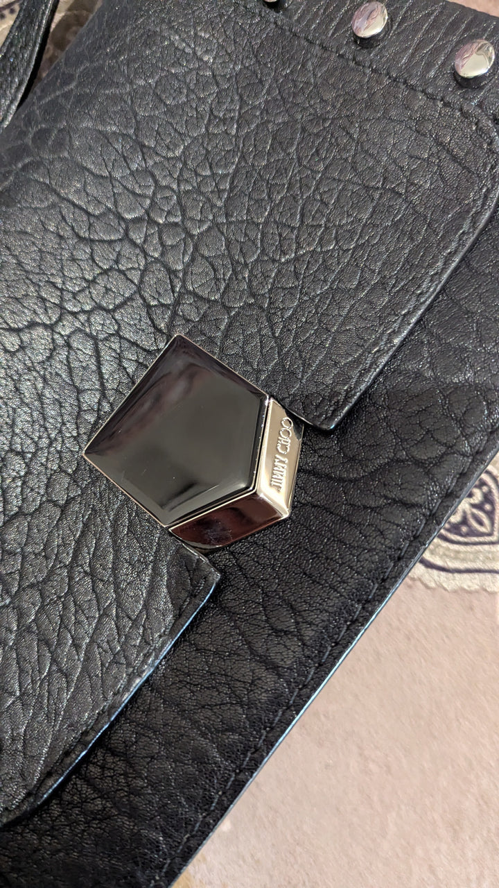 Jimmy Choo Lockett Grainy Leather Shoulder Bag