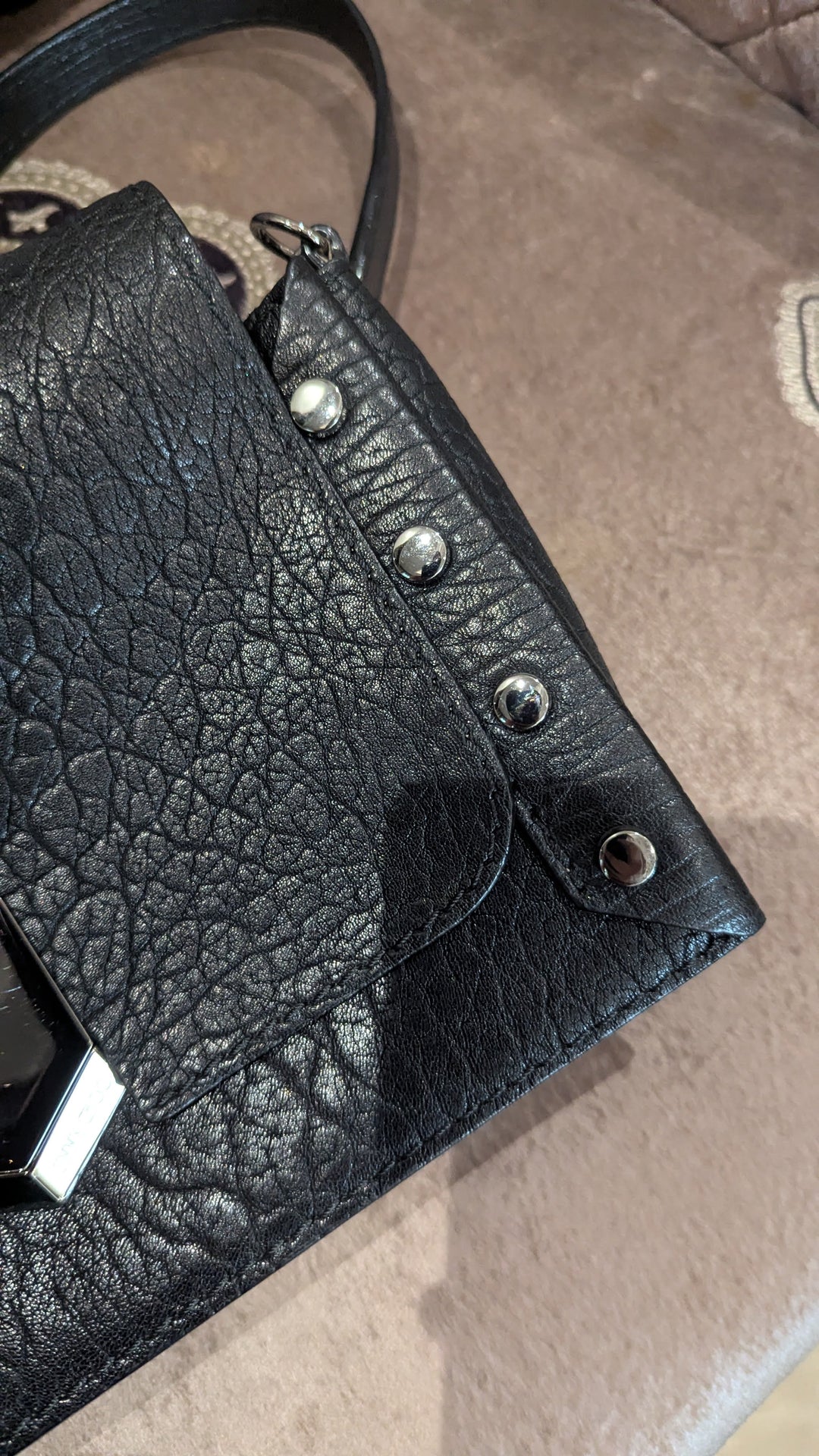 Jimmy Choo Lockett Grainy Leather Shoulder Bag