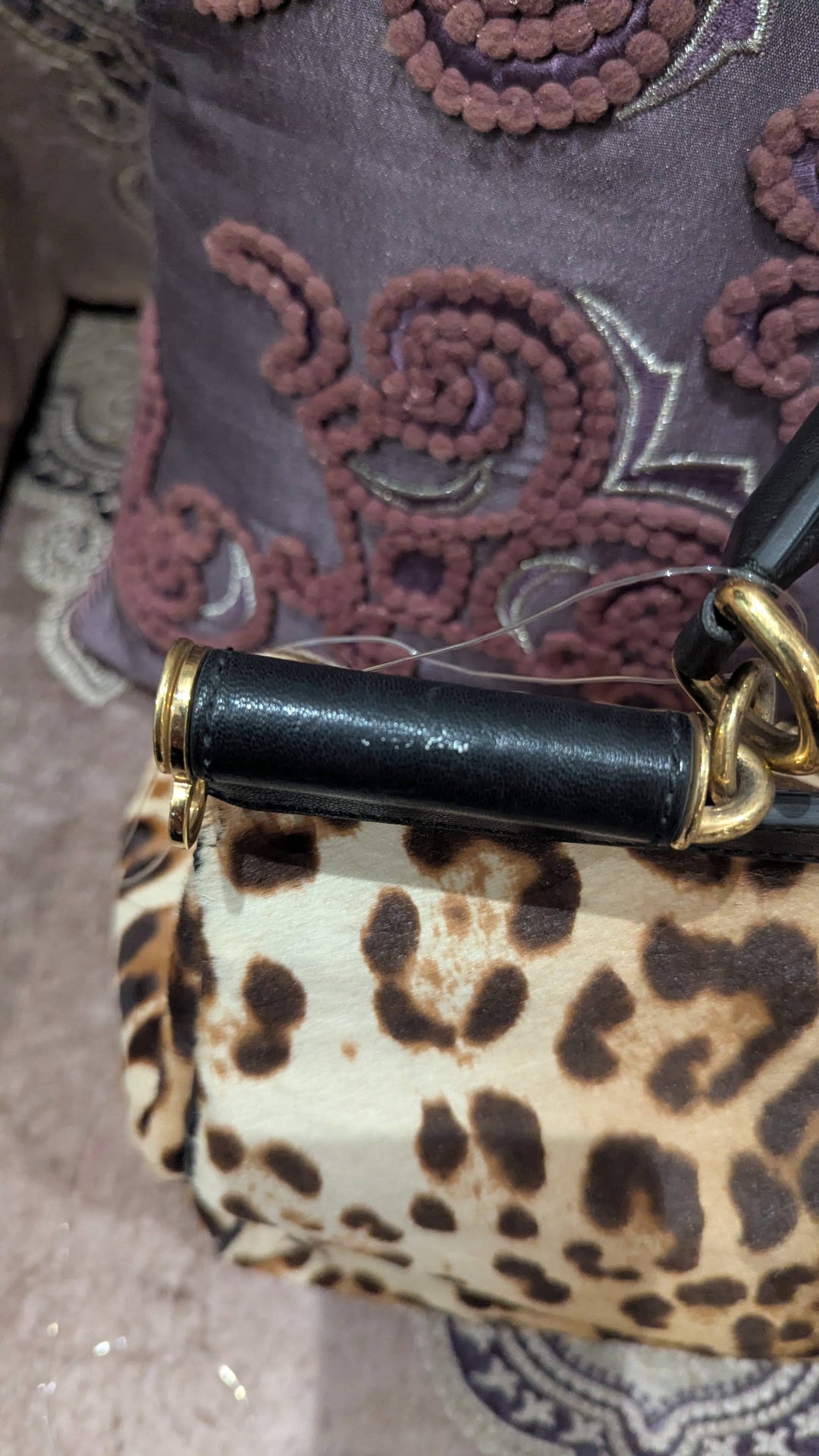 Dolce & Gabbana Leopard  Print Miss Sicily Handle Bag