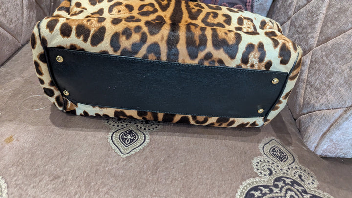 Dolce & Gabbana Leopard  Print Miss Sicily Handle Bag