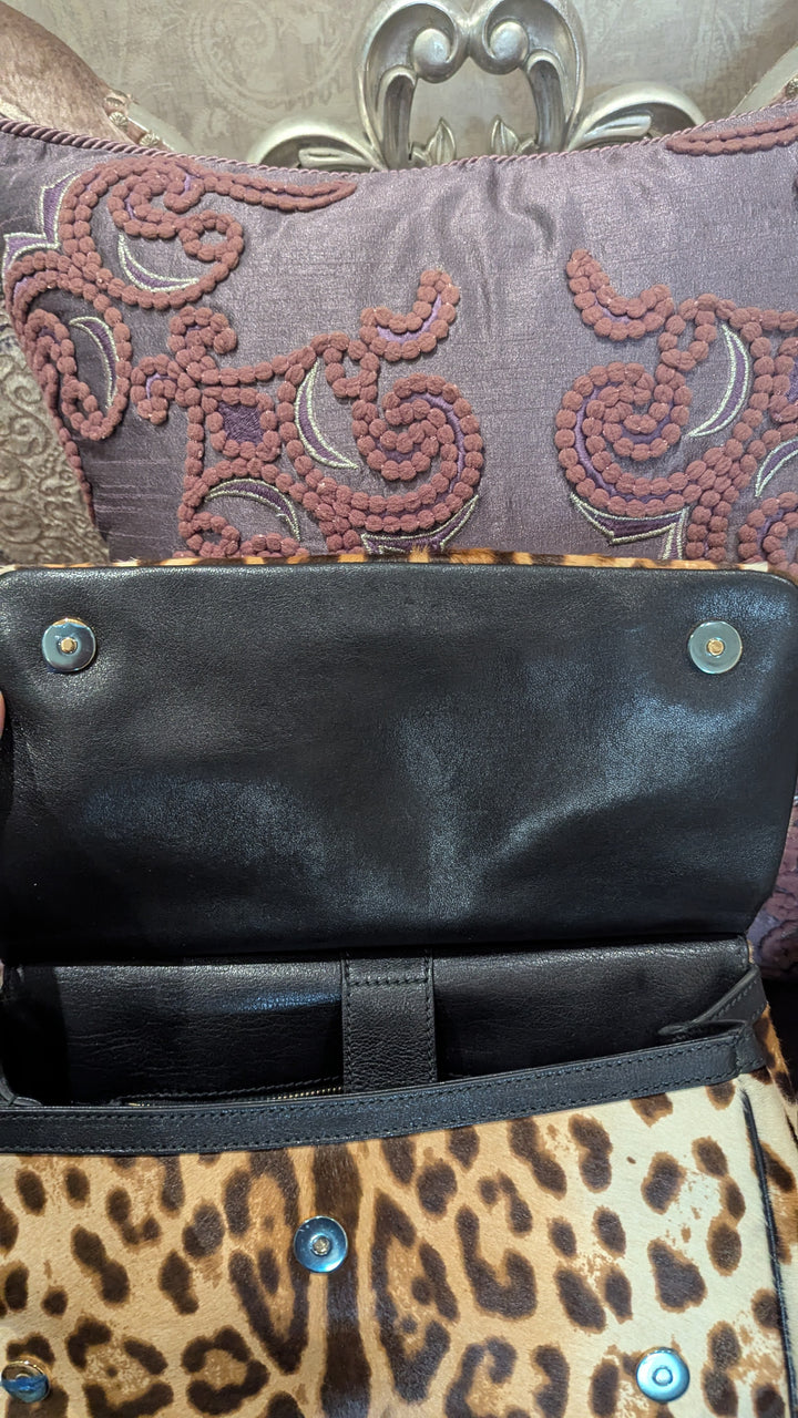 Dolce & Gabbana Leopard  Print Miss Sicily Handle Bag