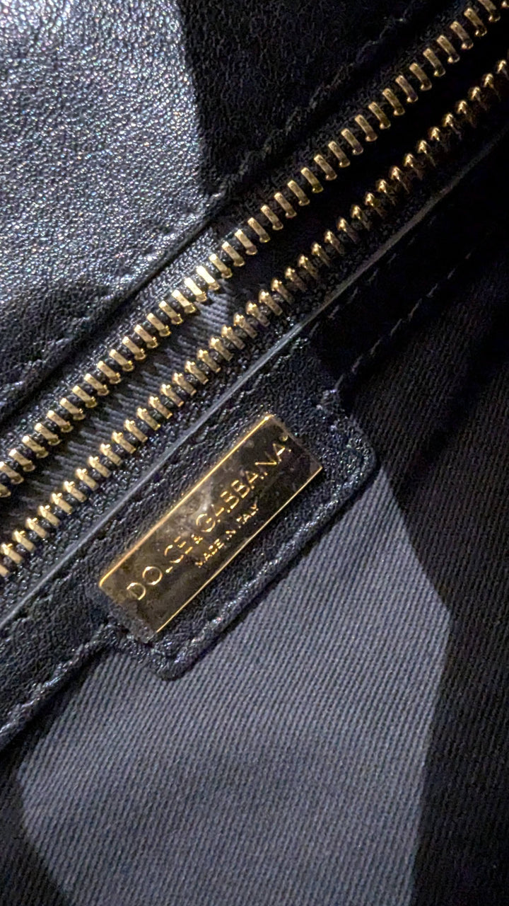 Dolce & Gabbana Leopard  Print Miss Sicily Handle Bag