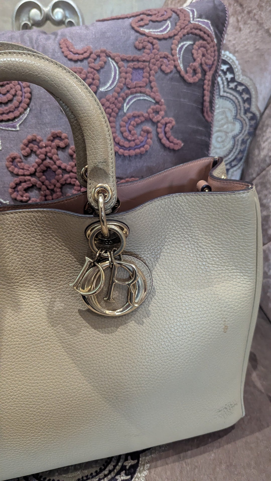 Christian Dior Leather Medium Diorissimo Shopper Tote