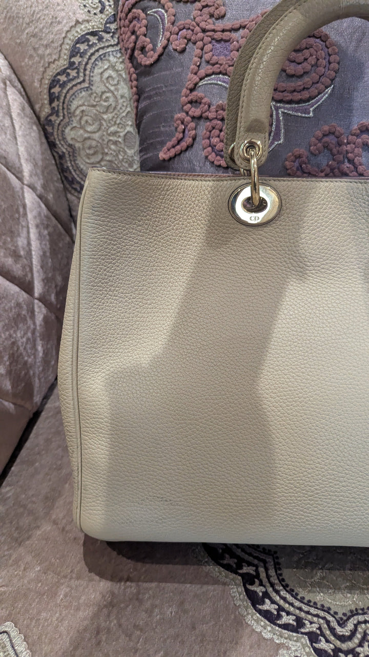 Christian Dior Leather Medium Diorissimo Shopper Tote