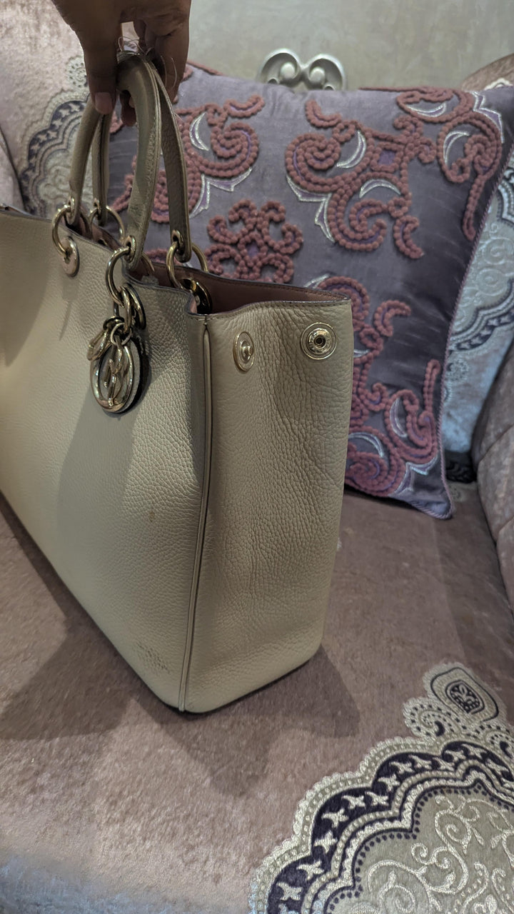 Christian Dior Leather Medium Diorissimo Shopper Tote