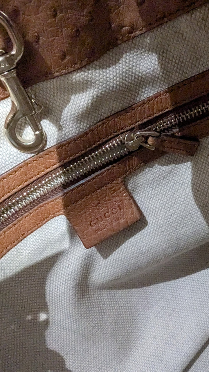 Gucci Ostrich Leather Soho Chain Shoulder Bag