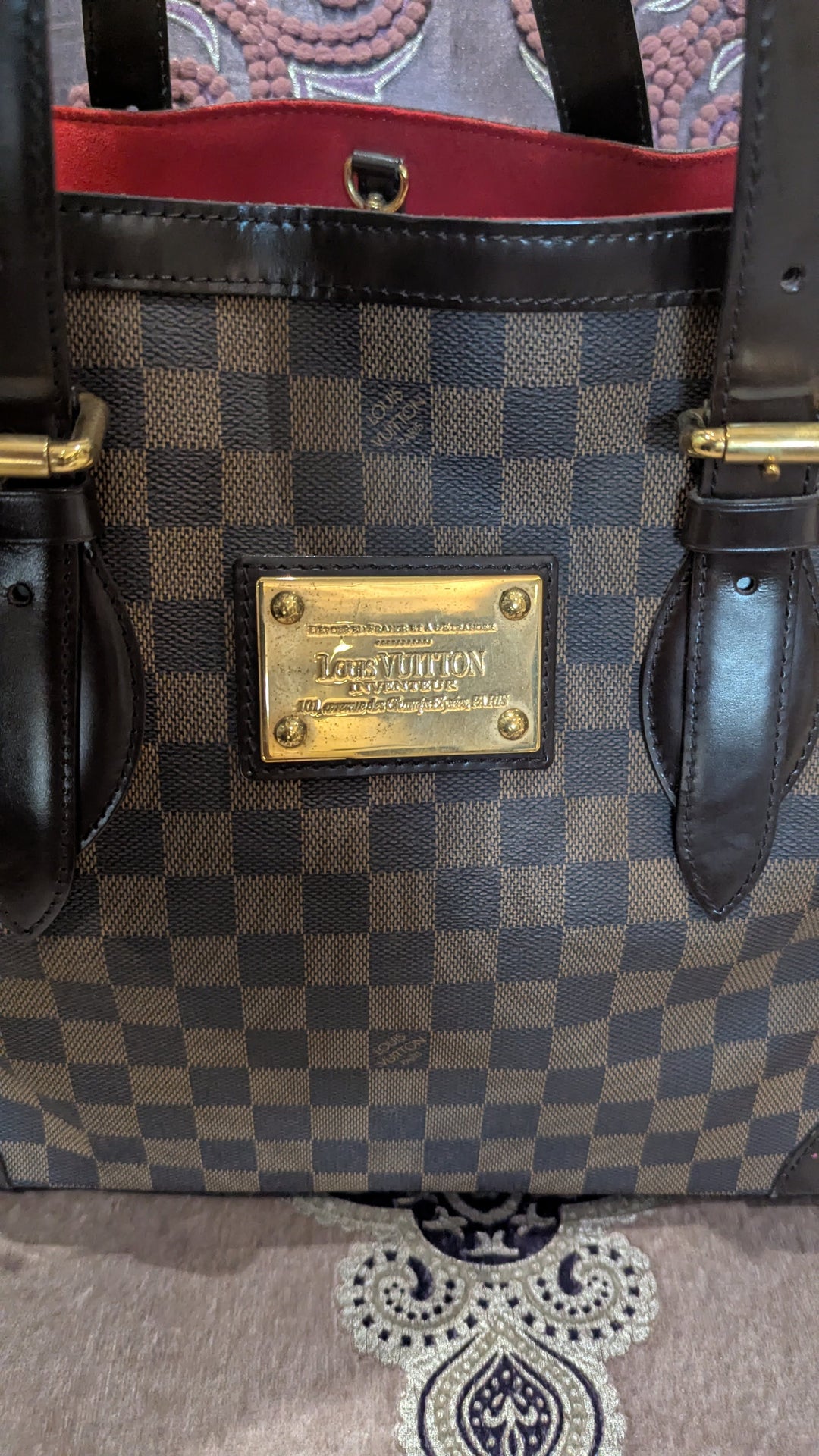 Louis Vuitton Damier Ebene Canvas Hampstead Bag