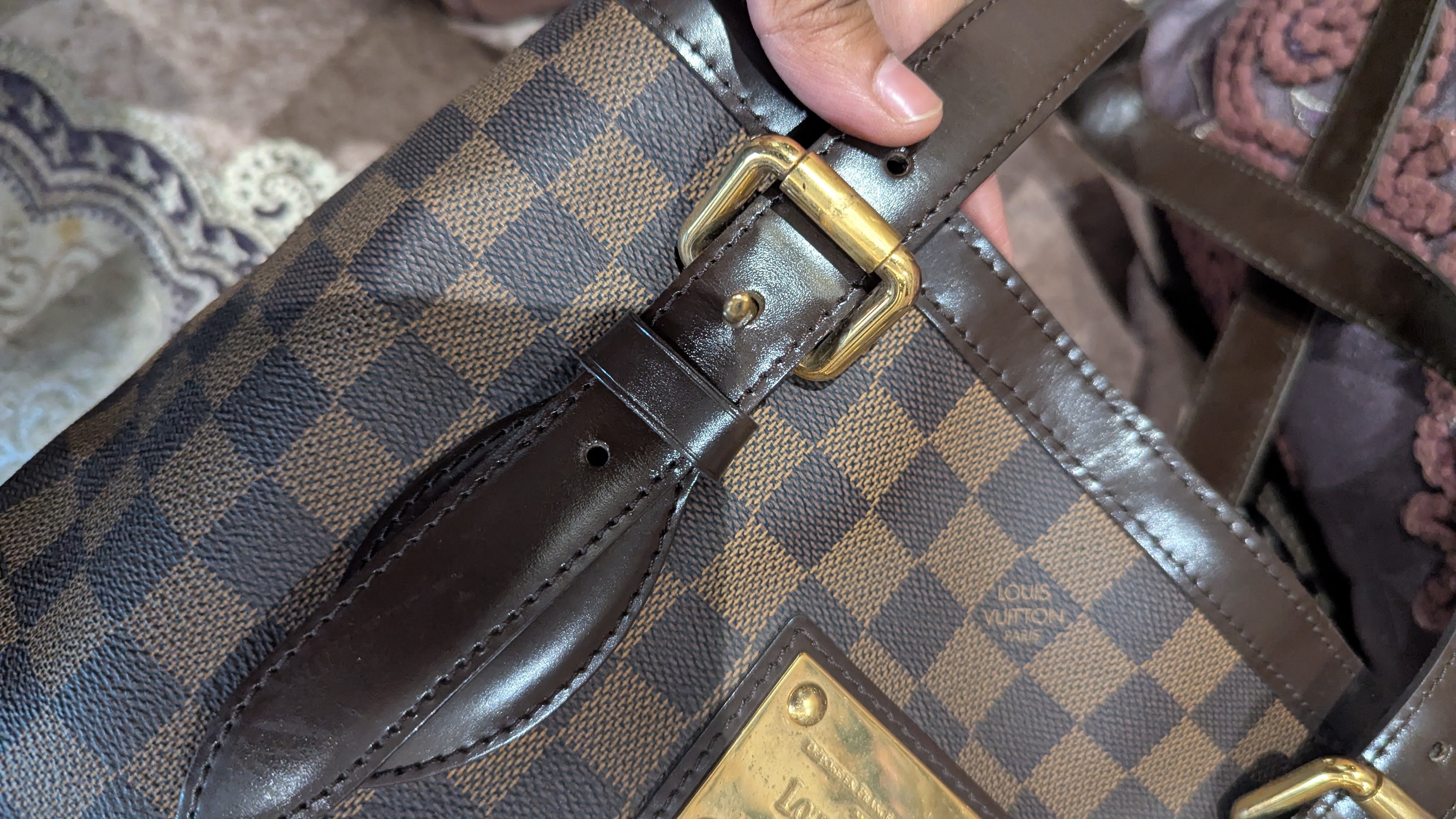 Louis Vuitton Damier Ebene Canvas Hampstead Bag – Kuro