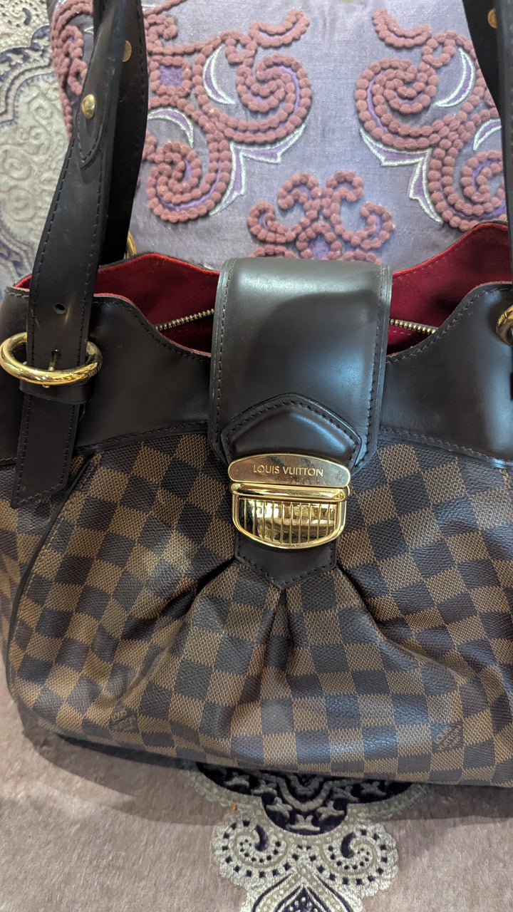 Louis Vuitton Damier Ebene Canvas Sistina PM Bag
