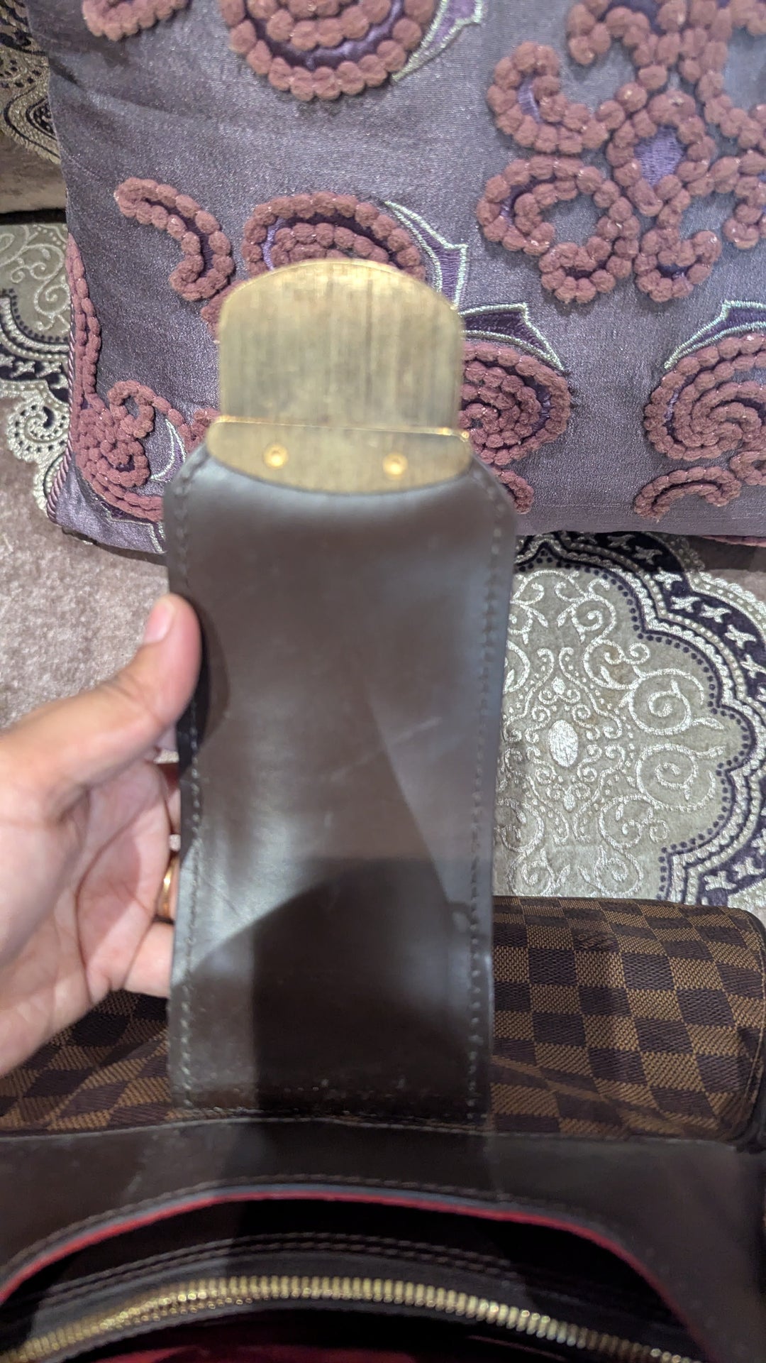 Louis Vuitton Damier Ebene Canvas Sistina PM Bag