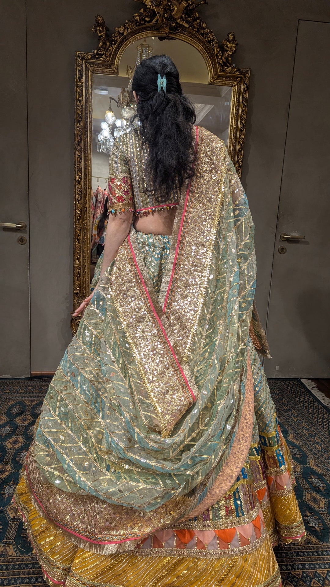 Rimple & Harpreet Multicoloured Embroidered Lehenga Set