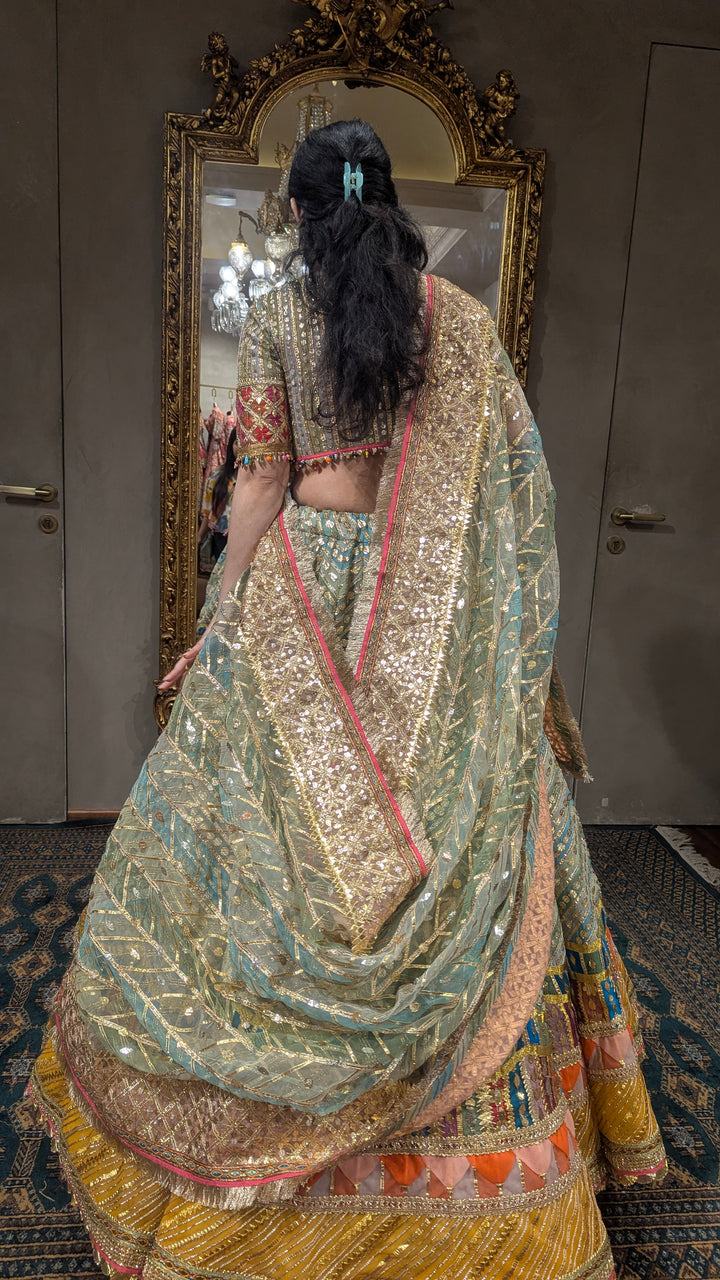 Rimple & Harpreet Multicoloured Embroidered Lehenga Set
